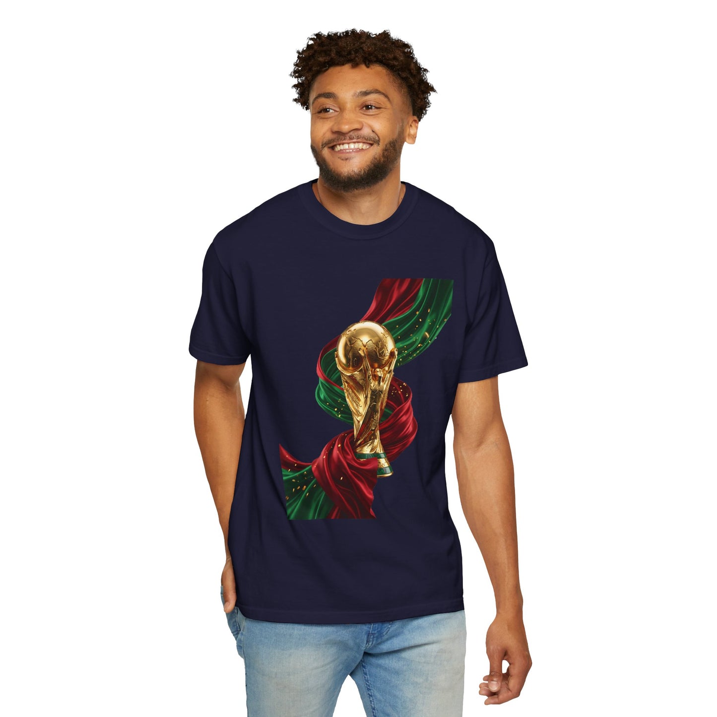 Portugal Football 'Onda de Glória' Dynamic Ribbon Trophy | Premium Graphic Tee