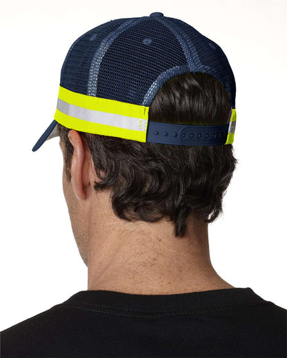 Trucker Reflector High-Visibility Constructed Cap