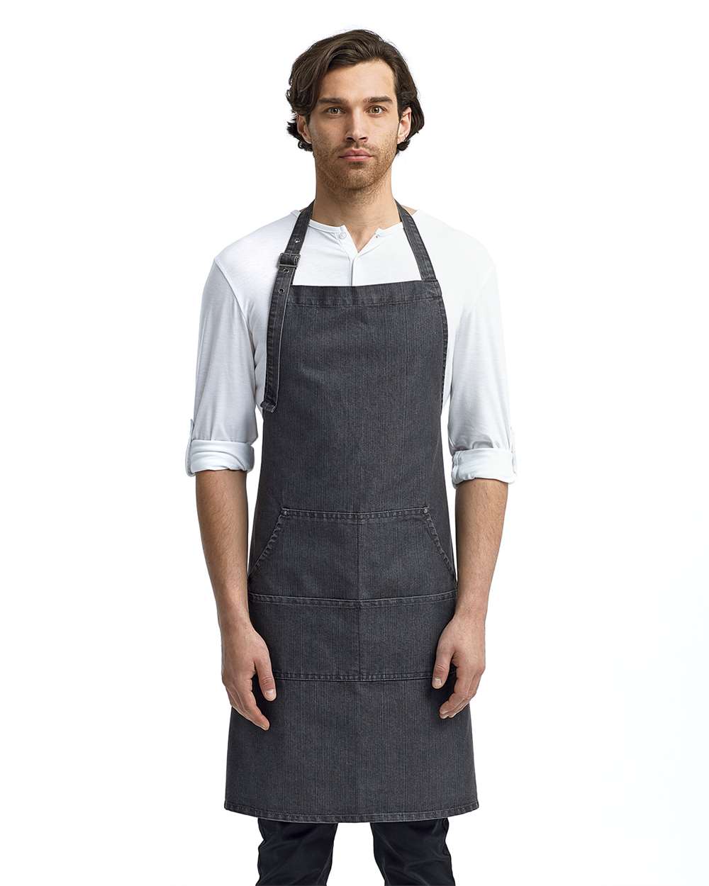 Jeans Stitch Denim Bib Apron