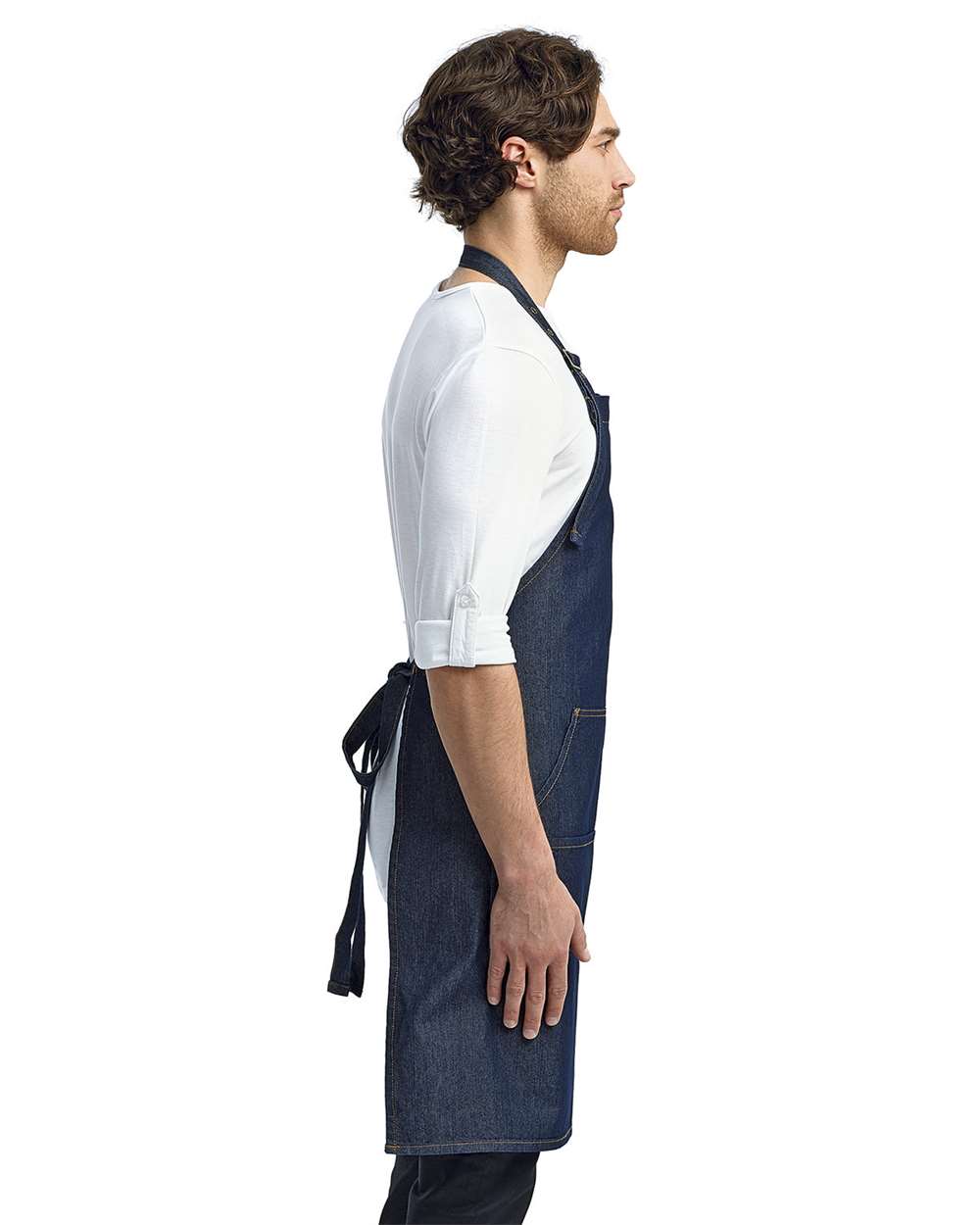 Jeans Stitch Denim Bib Apron