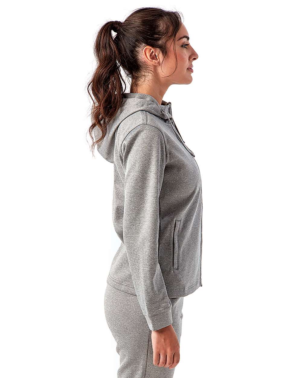 Women's Spun Dyed Full-Zip Hooded Sweatshirt