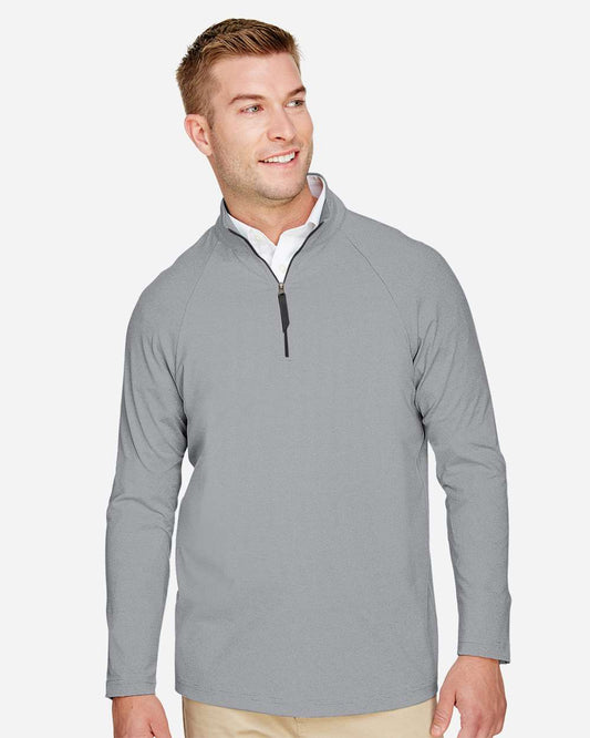 Men's CrownLux PerformanceÂ® Clubhouse Micro-Stripe Quarter-Zip Pullover