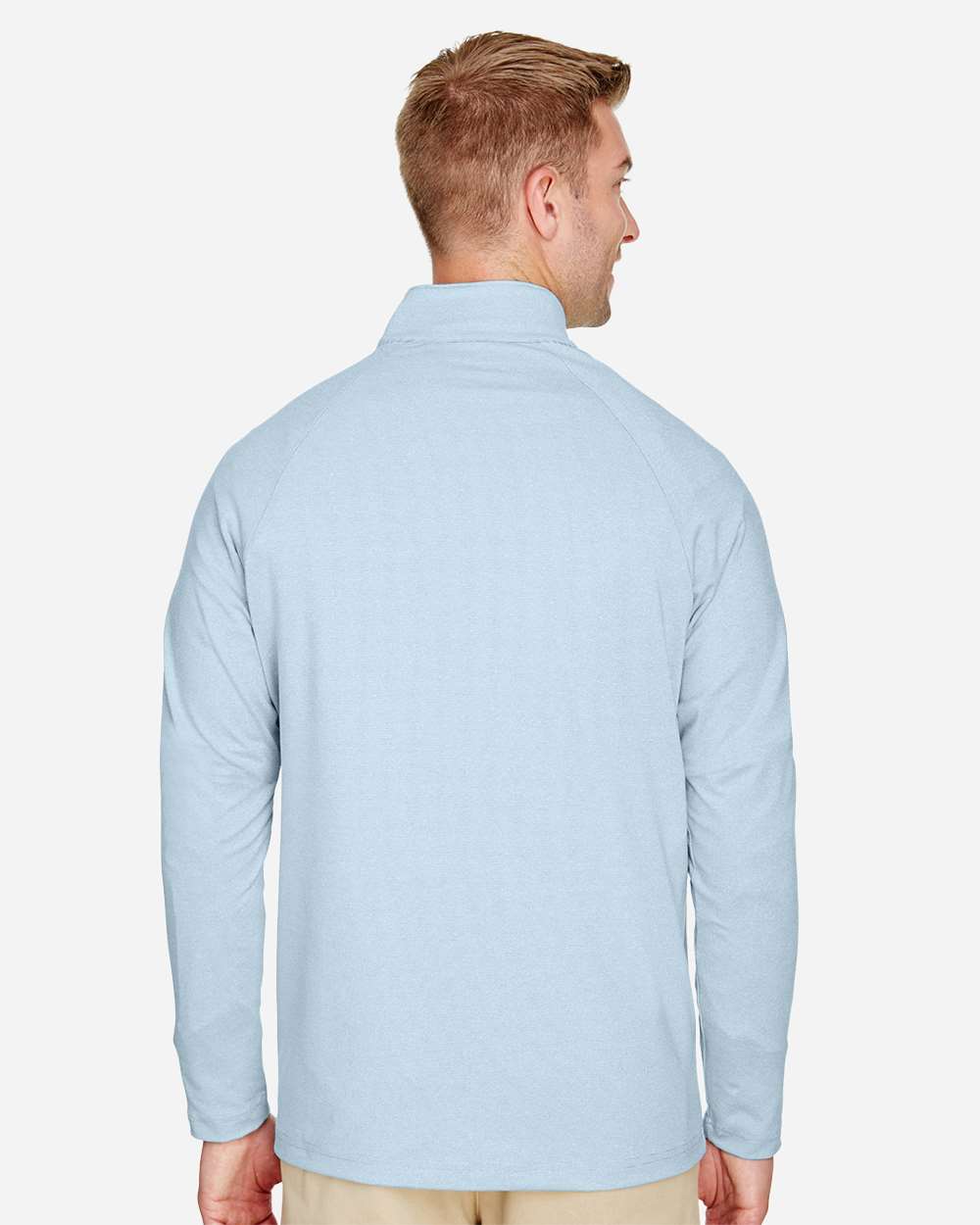 Men's CrownLux PerformanceÂ® Clubhouse Micro-Stripe Quarter-Zip Pullover