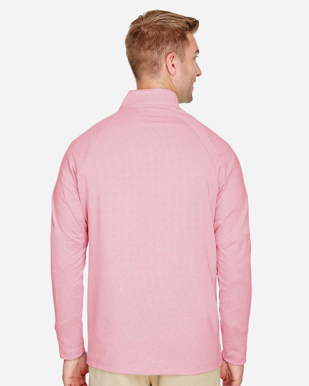 Men's CrownLux PerformanceÂ® Clubhouse Micro-Stripe Quarter-Zip Pullover