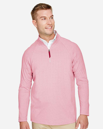 Men's CrownLux PerformanceÂ® Clubhouse Micro-Stripe Quarter-Zip Pullover