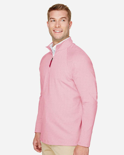 Men's CrownLux PerformanceÂ® Clubhouse Micro-Stripe Quarter-Zip Pullover