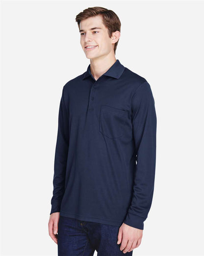 Men's Pinnacle Performance Long Sleeve PiquÃ© Polo with Pocket