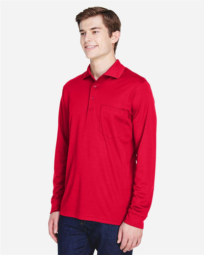 Men's Pinnacle Performance Long Sleeve PiquÃ© Polo with Pocket