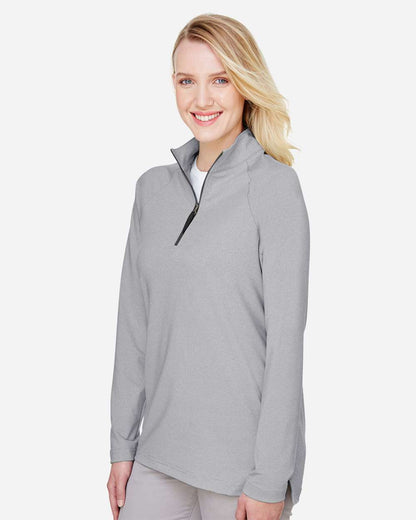 Women's CrownLux PerformanceÂ®Â Clubhouse Micro-Stripe Quarter-Zip Pullover