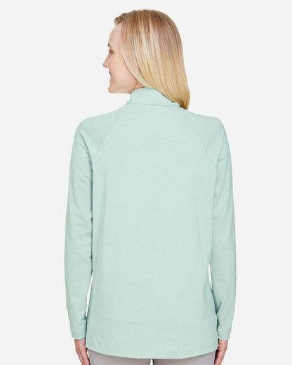 Women's CrownLux PerformanceÂ®Â Clubhouse Micro-Stripe Quarter-Zip Pullover