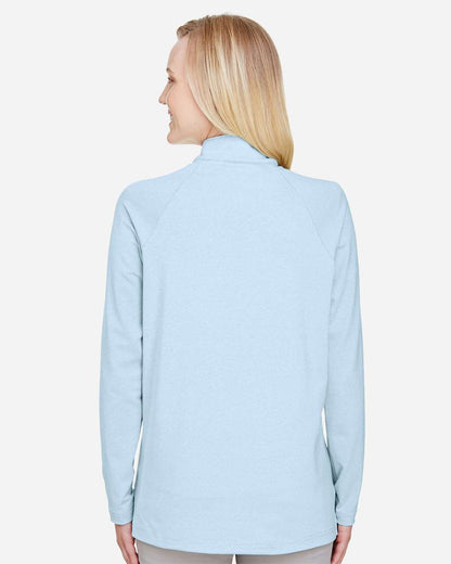 Women's CrownLux PerformanceÂ®Â Clubhouse Micro-Stripe Quarter-Zip Pullover