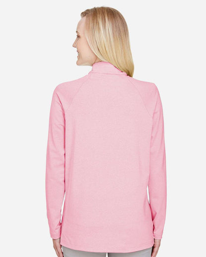 Women's CrownLux PerformanceÂ®Â Clubhouse Micro-Stripe Quarter-Zip Pullover