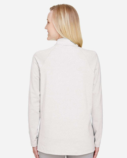 Women's CrownLux PerformanceÂ®Â Clubhouse Micro-Stripe Quarter-Zip Pullover
