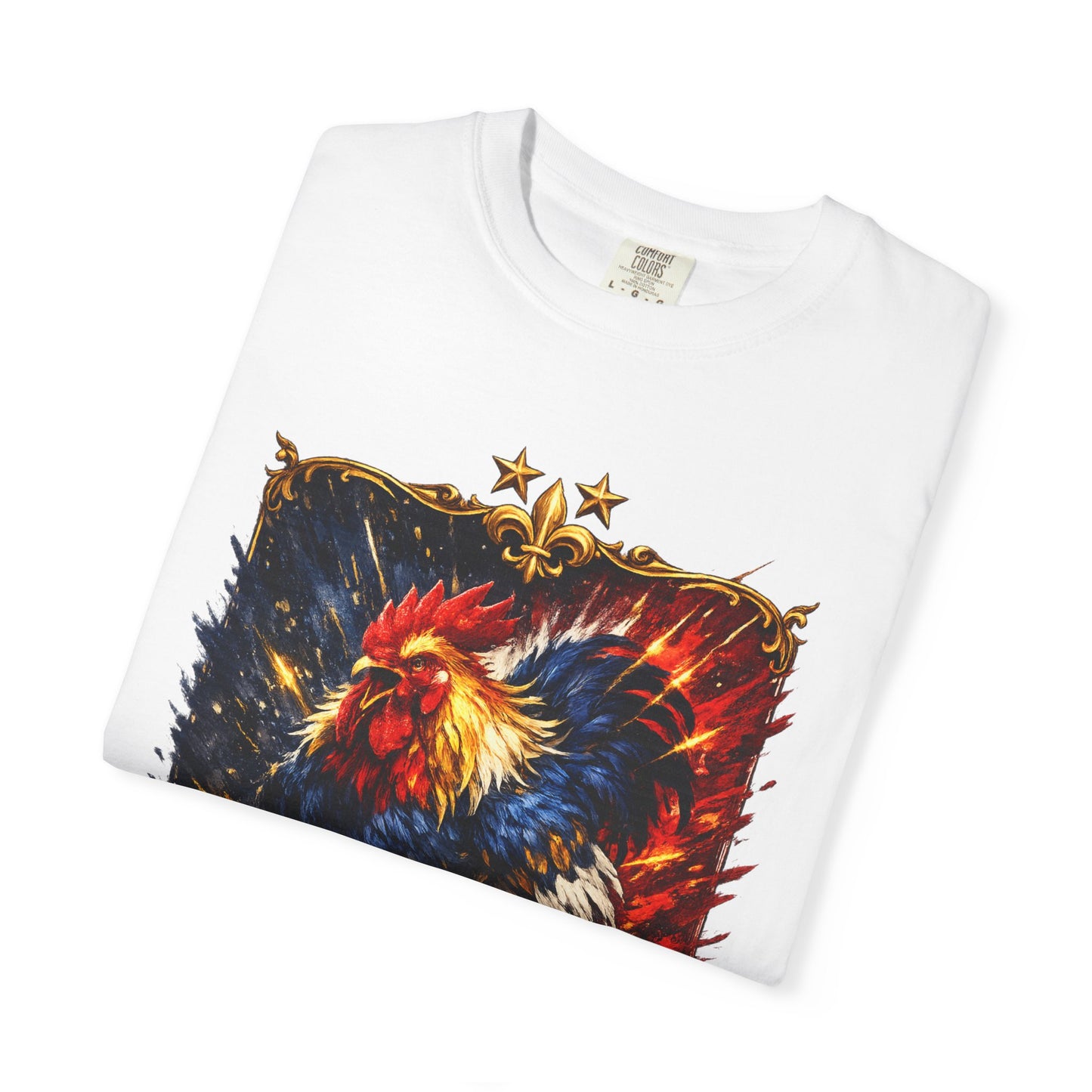 France Football Gallic Rooster Kinetic Shield – Golden Glory | Premium Graphic Tee