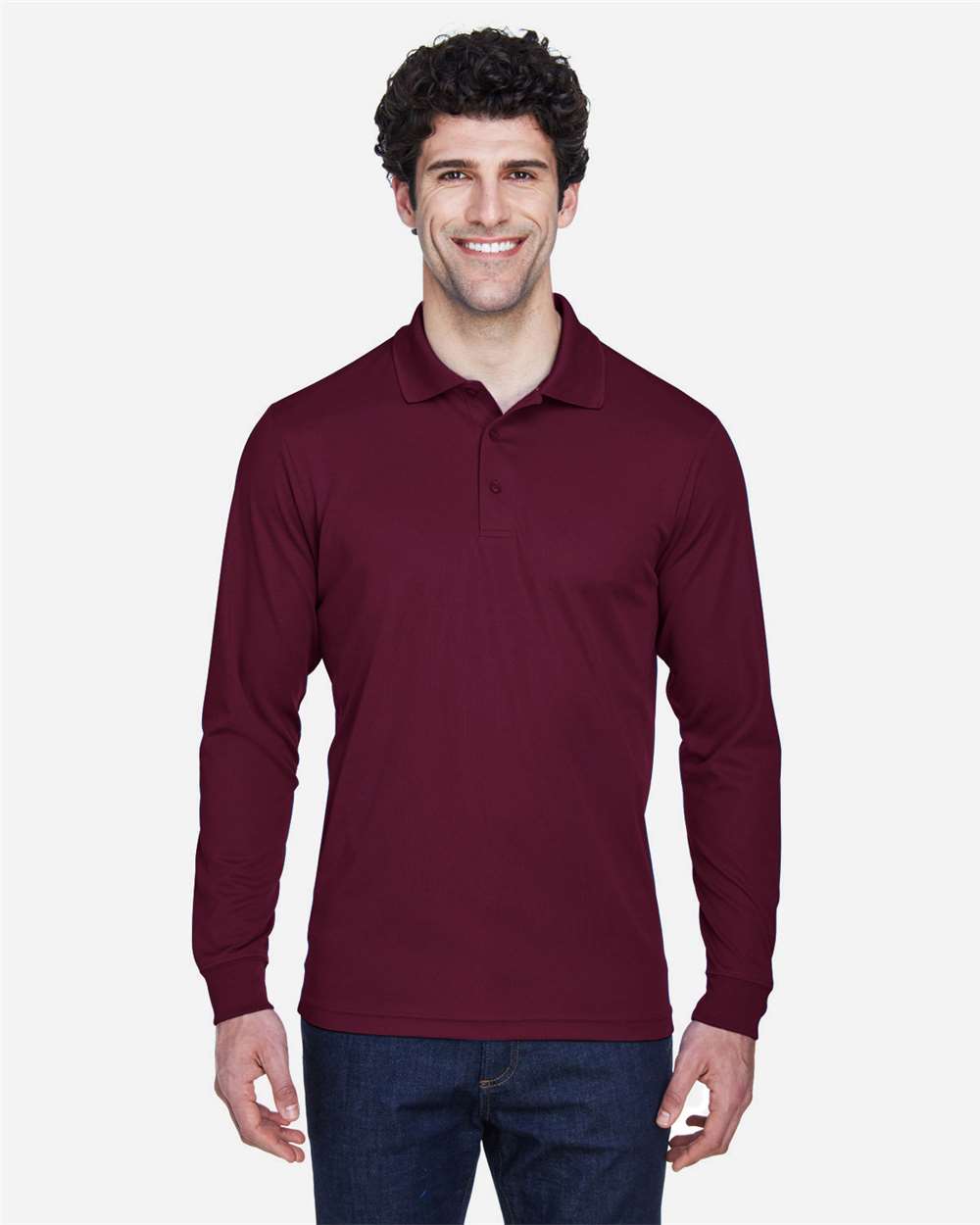 Men's Pinnacle Performance Long Sleeve PiquÃ© Polo
