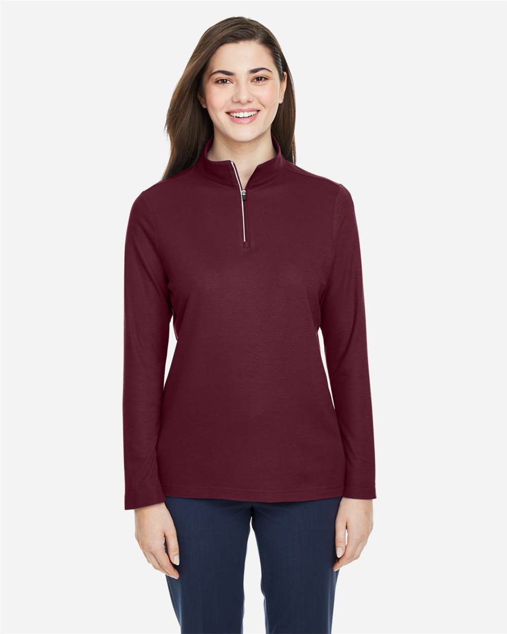 Women's Fusion ChromaSoftÂ™ Pique Quarter-Zip Pullover