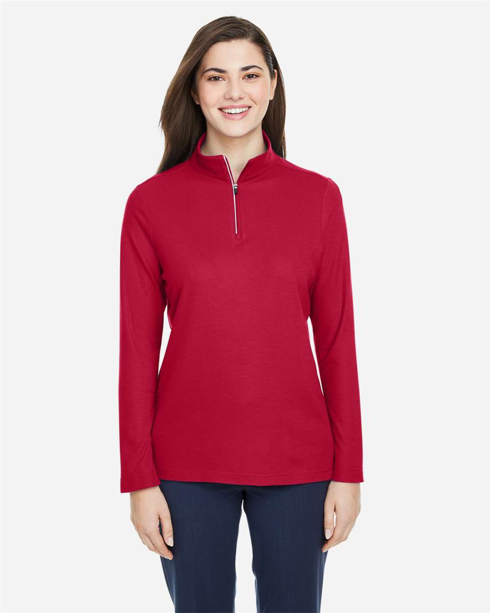 Women's Fusion ChromaSoftÂ™ Pique Quarter-Zip Pullover