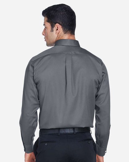 Men's Crown CollectionÂ® Solid Stretch Twill Woven Dress Shirt