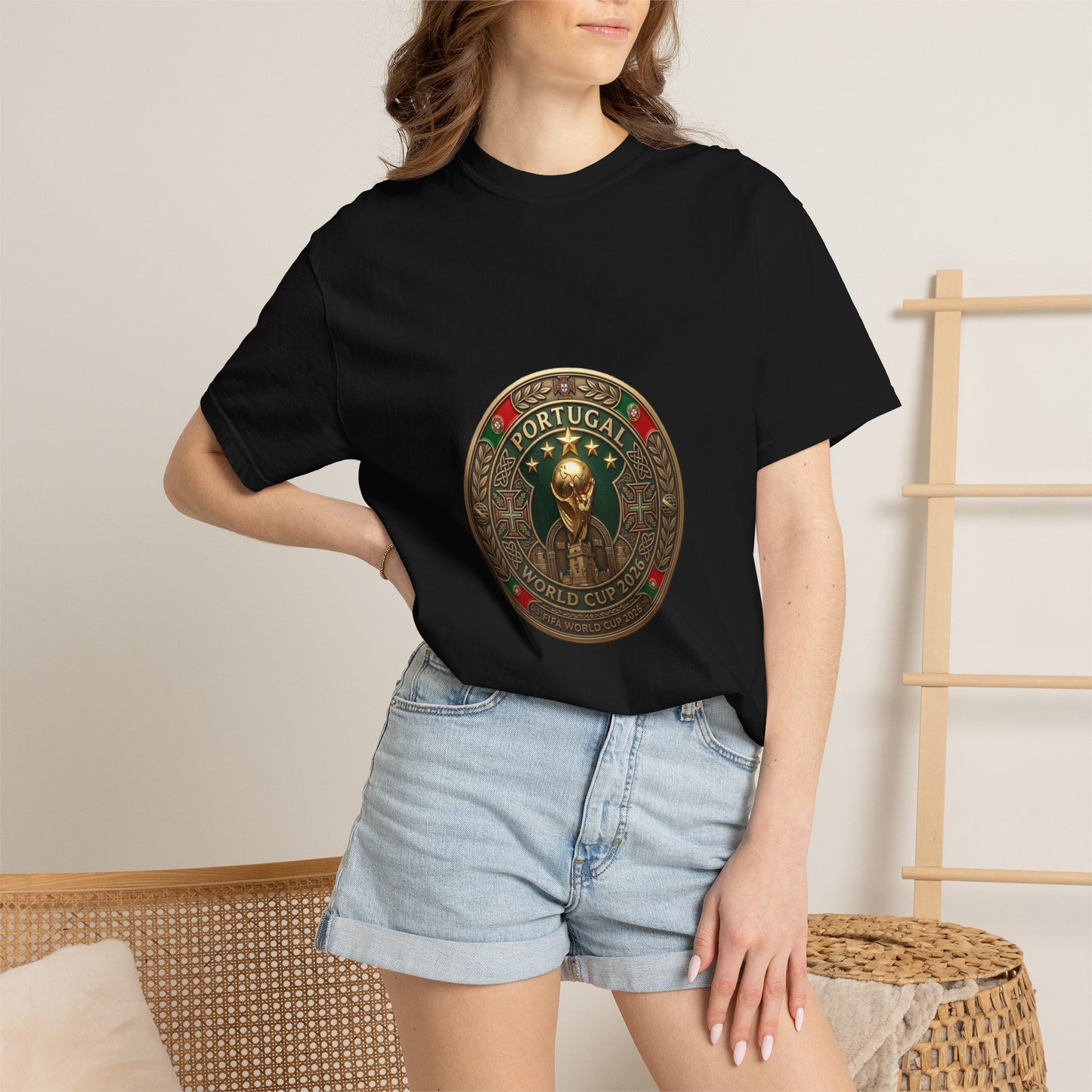 Portugal Football World Cup 2026 'Medalha de Honra' Round Medallion | Premium Graphic Tee