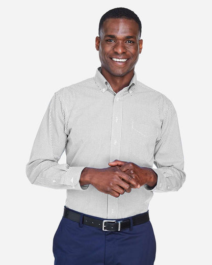 Men's Crown CollectionÂ® Gingham Check Woven Dress Shirt
