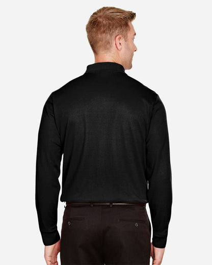 Men's CrownLux PerformanceÂ® Plaited Long Sleeve Polo