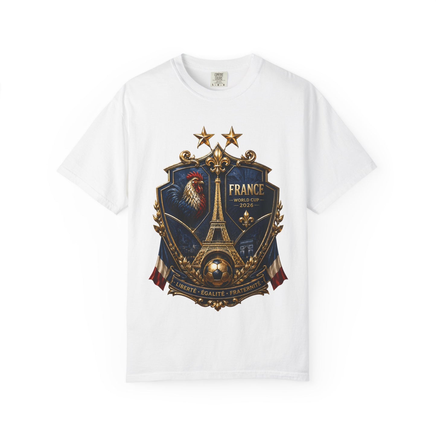France Football World Cup 2026 'Liberté, Égalité, Fraternité' Crest | Premium Graphic Tee
