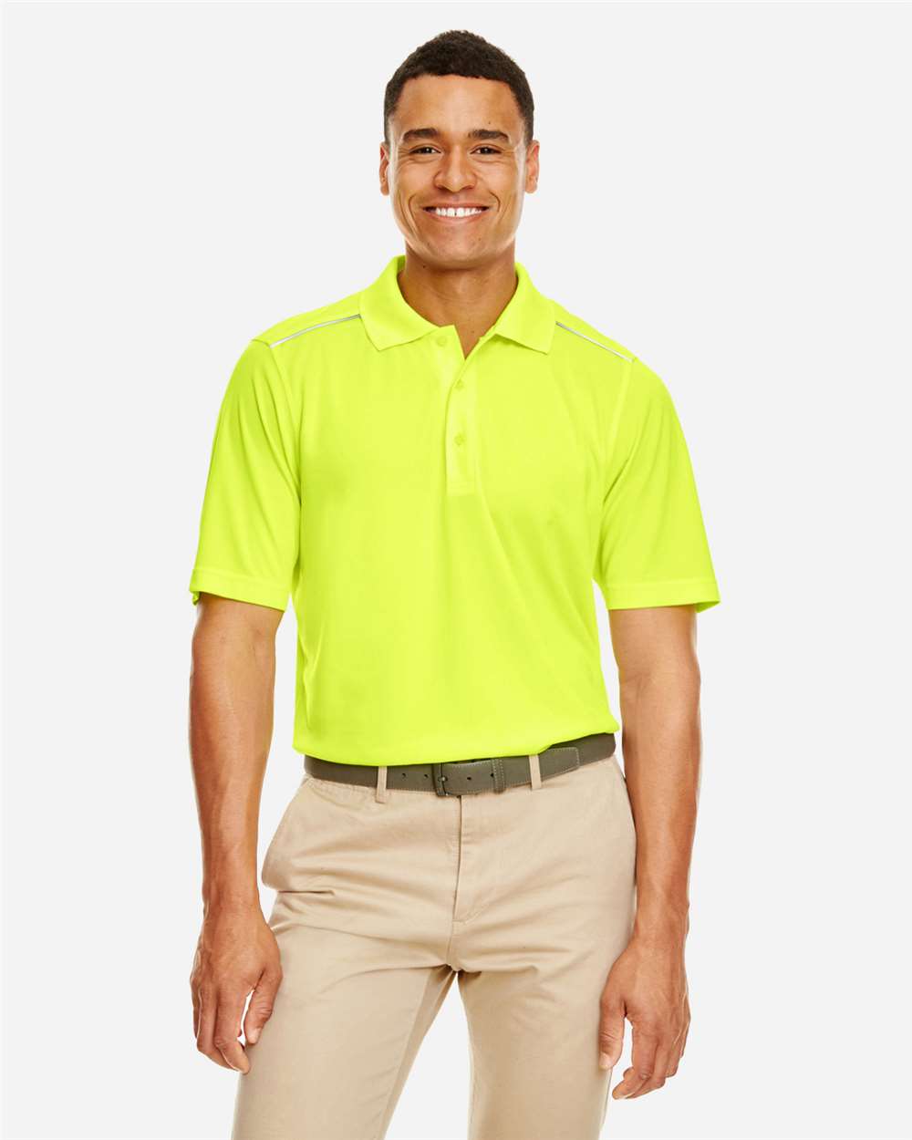 Men's Radiant Performance PiquÃ© Polo withÂ Reflective Piping