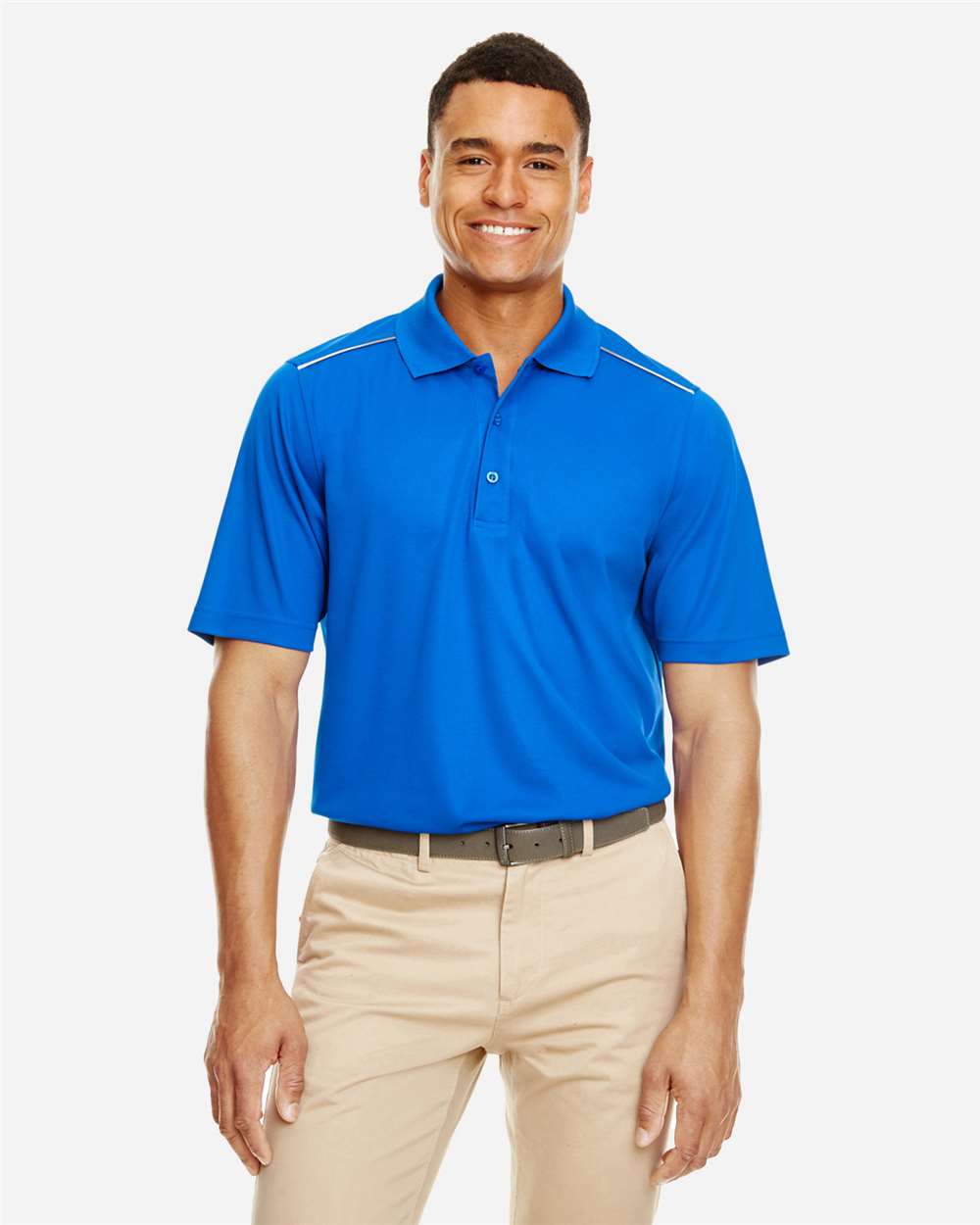 Men's Radiant Performance PiquÃ© Polo withÂ Reflective Piping