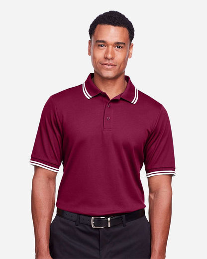 Men's CrownLux PerformanceÂ® Plaited Tipped Polo