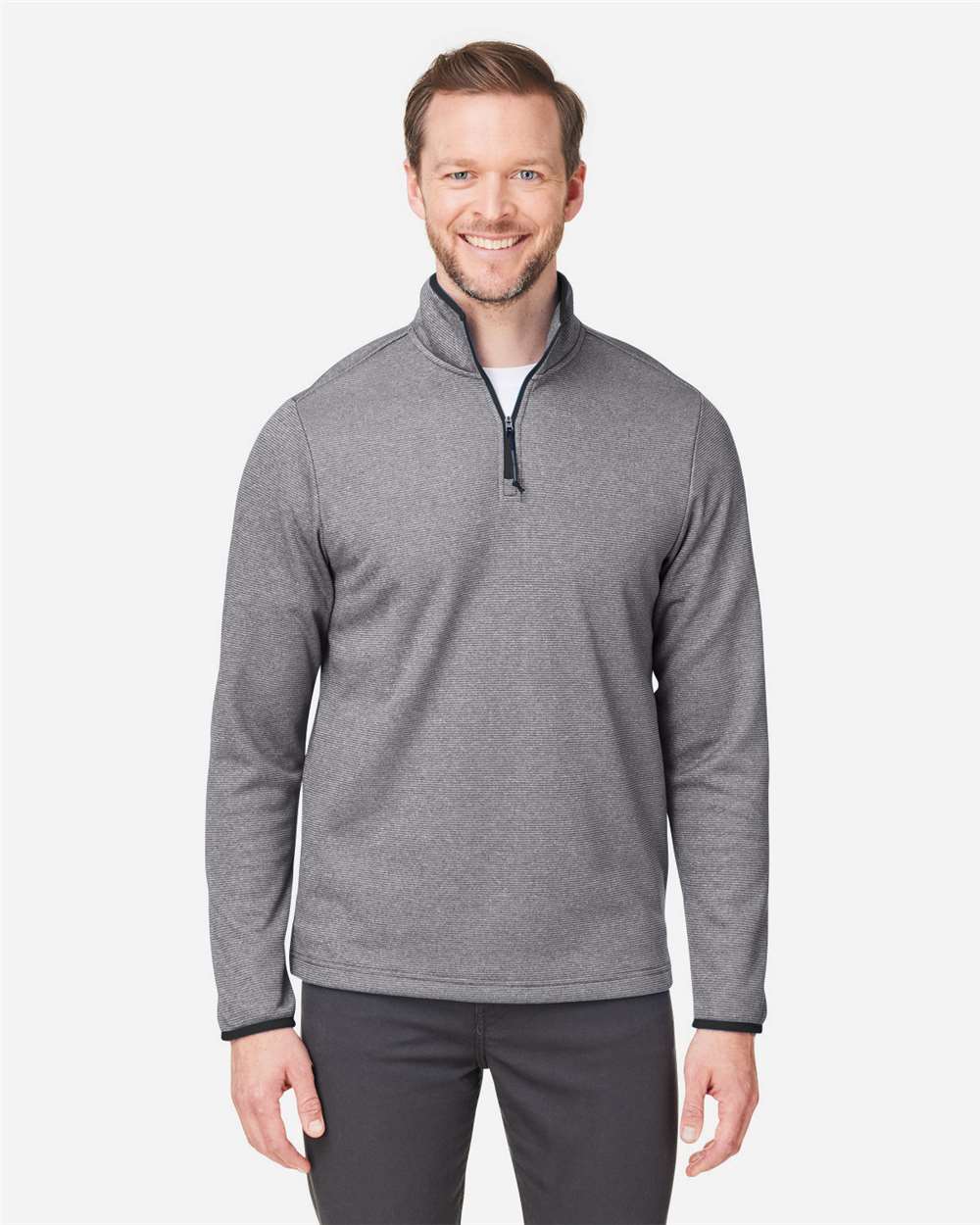 Men's Venture Heathered Stripe Quarter-Zip Pullover