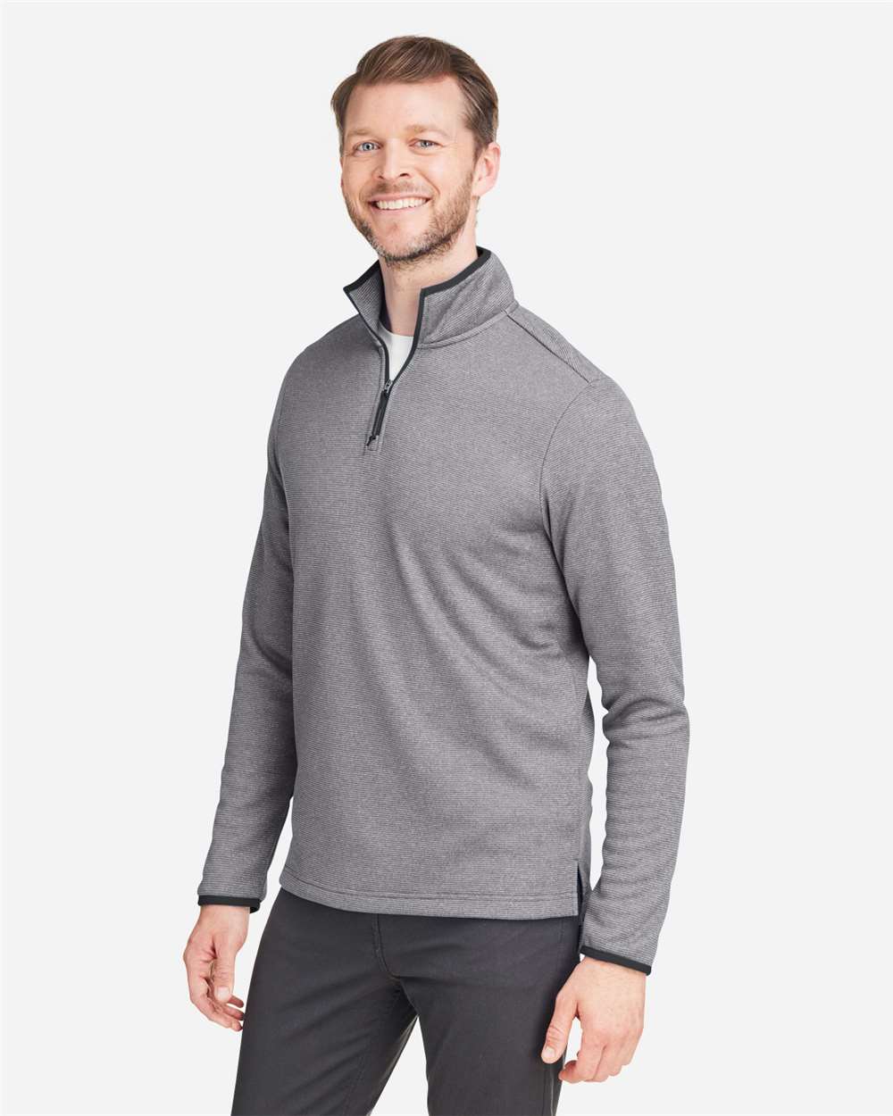 Men's Venture Heathered Stripe Quarter-Zip Pullover