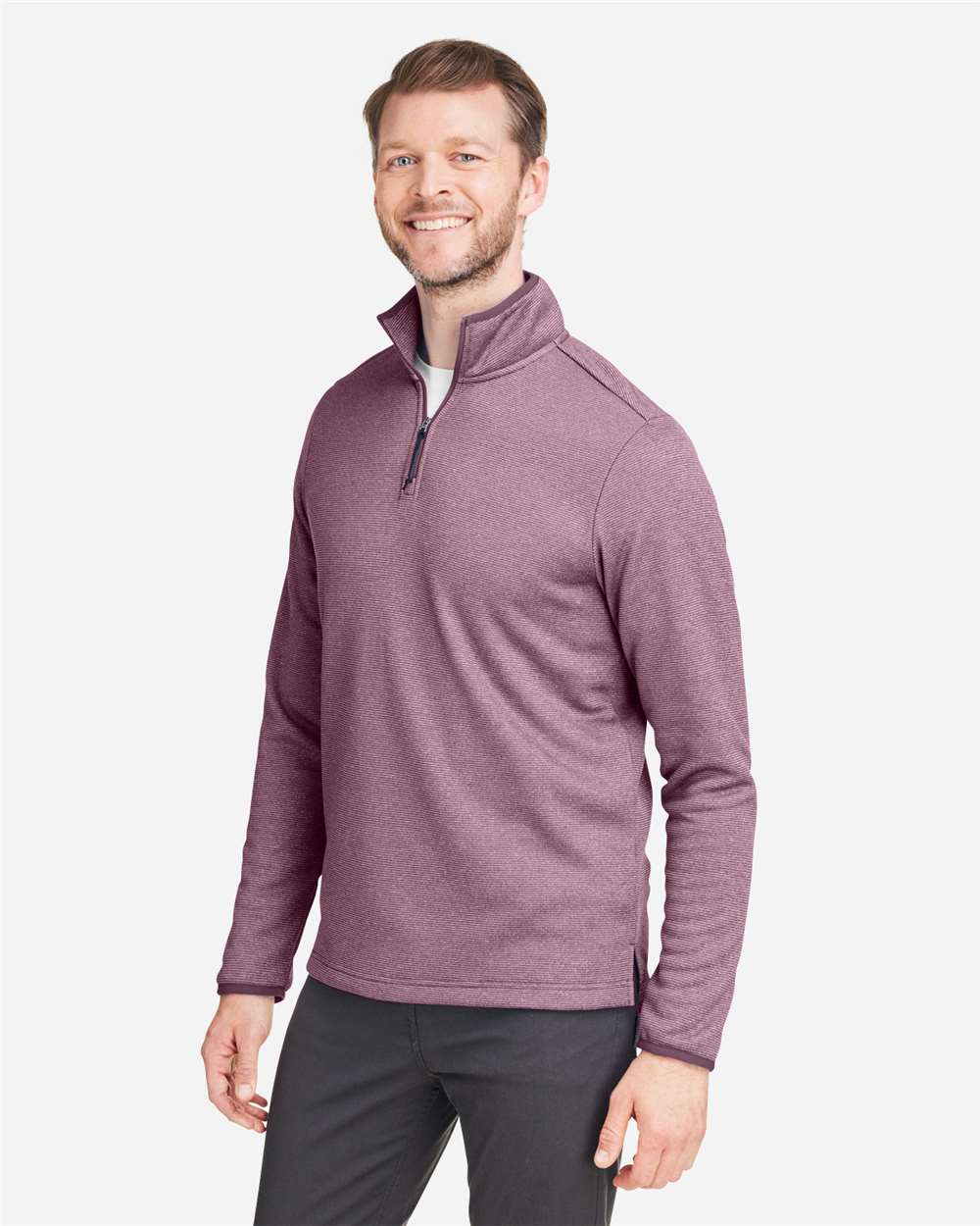 Men's Venture Heathered Stripe Quarter-Zip Pullover