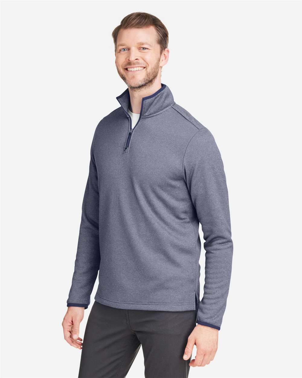 Men's Venture Heathered Stripe Quarter-Zip Pullover