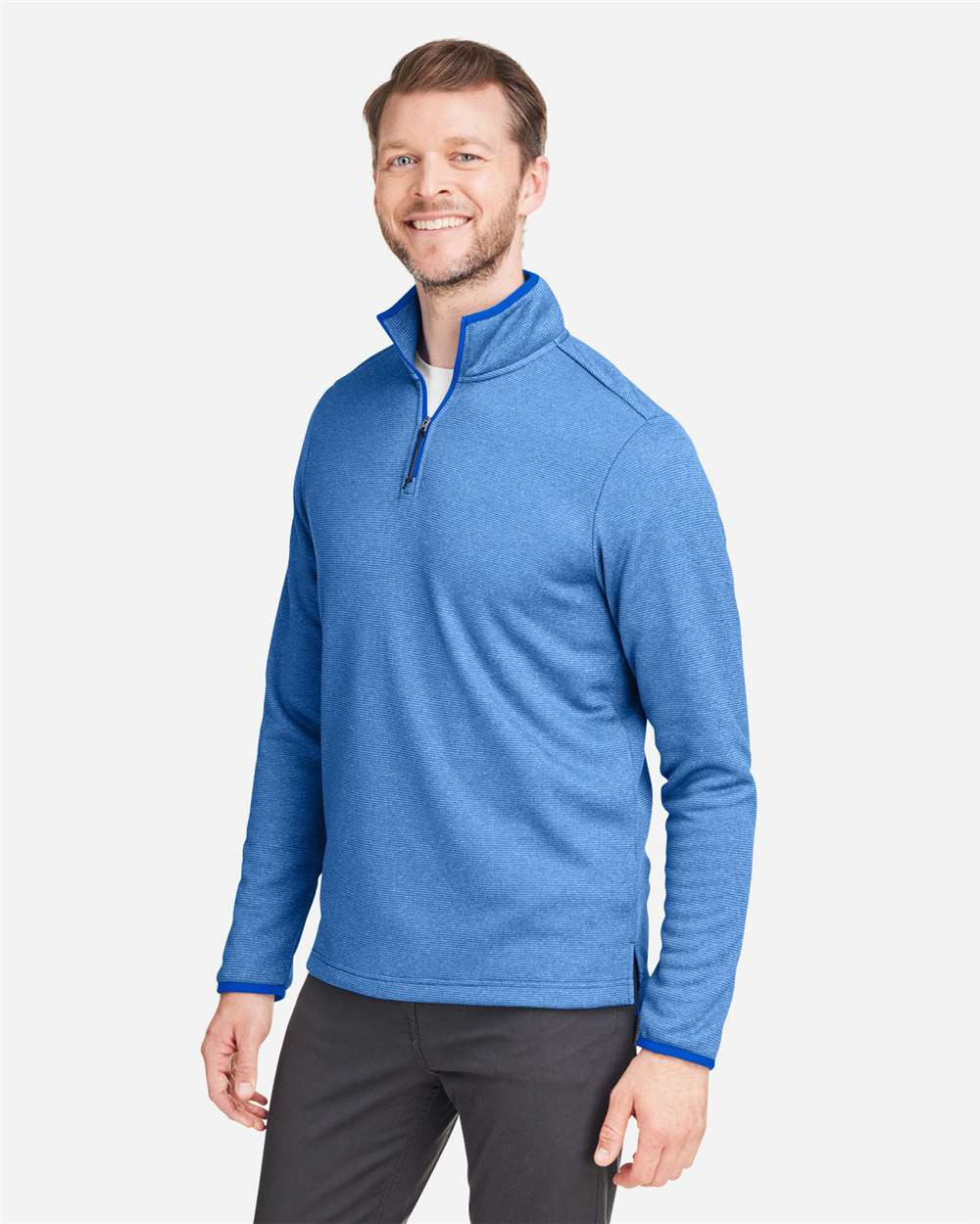 Men's Venture Heathered Stripe Quarter-Zip Pullover