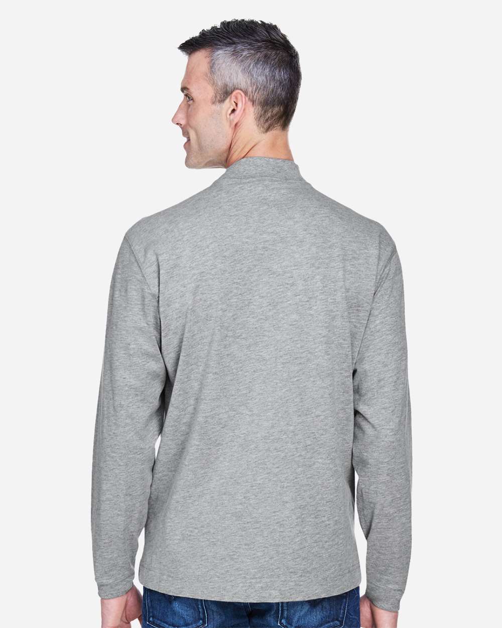 Unisex Sueded Jersey Mock Neck T-Shirt