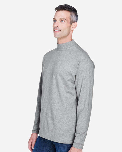 Unisex Sueded Jersey Mock Neck T-Shirt