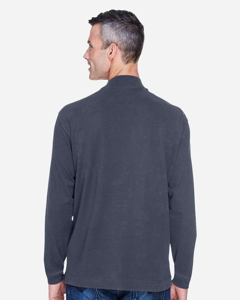 Unisex Sueded Jersey Mock Neck T-Shirt