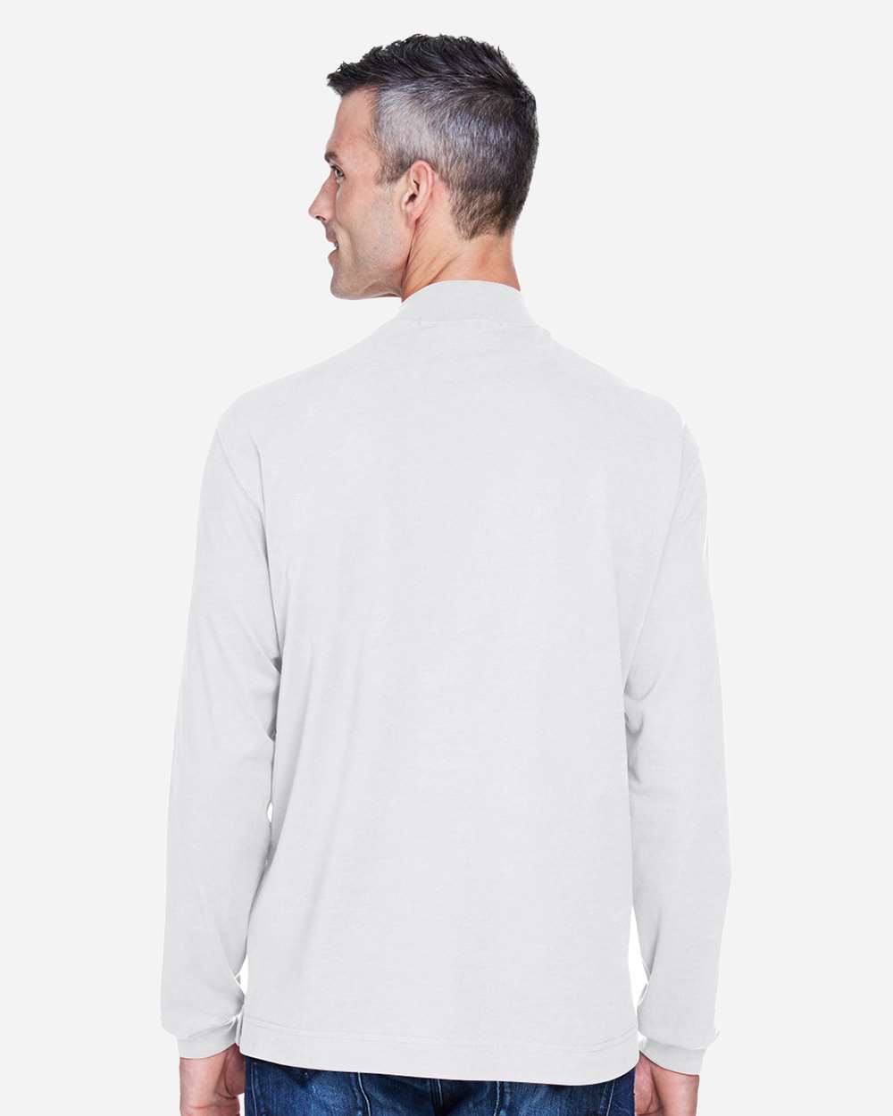 Unisex Sueded Jersey Mock Neck T-Shirt