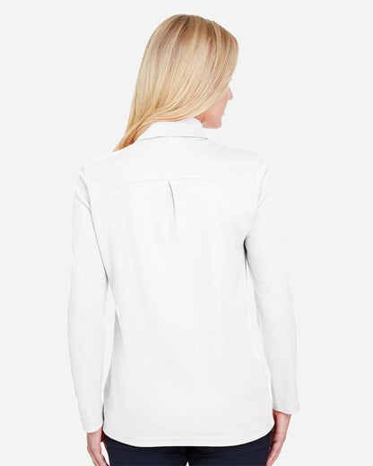 Women's CrownLux PerformanceÂ®Â Plaited Long Sleeve Polo