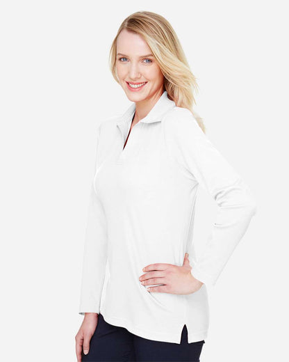 Women's CrownLux PerformanceÂ®Â Plaited Long Sleeve Polo