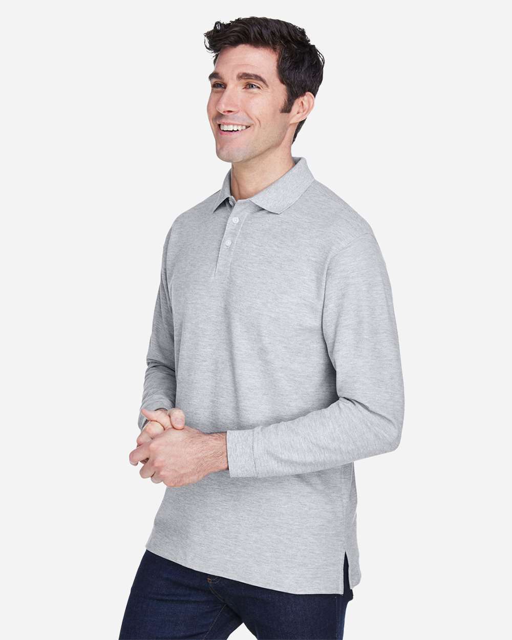 Men's Pima PiquÃ© Long Sleeve Polo