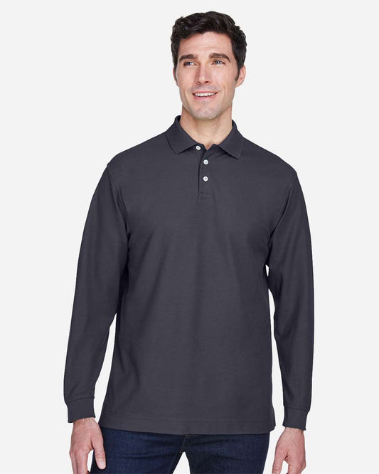 Men's Pima PiquÃ© Long Sleeve Polo