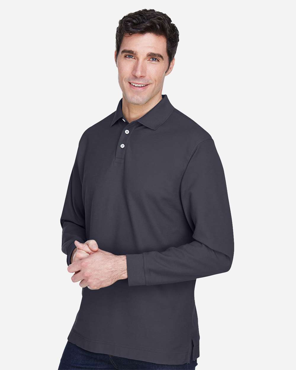 Men's Pima PiquÃ© Long Sleeve Polo