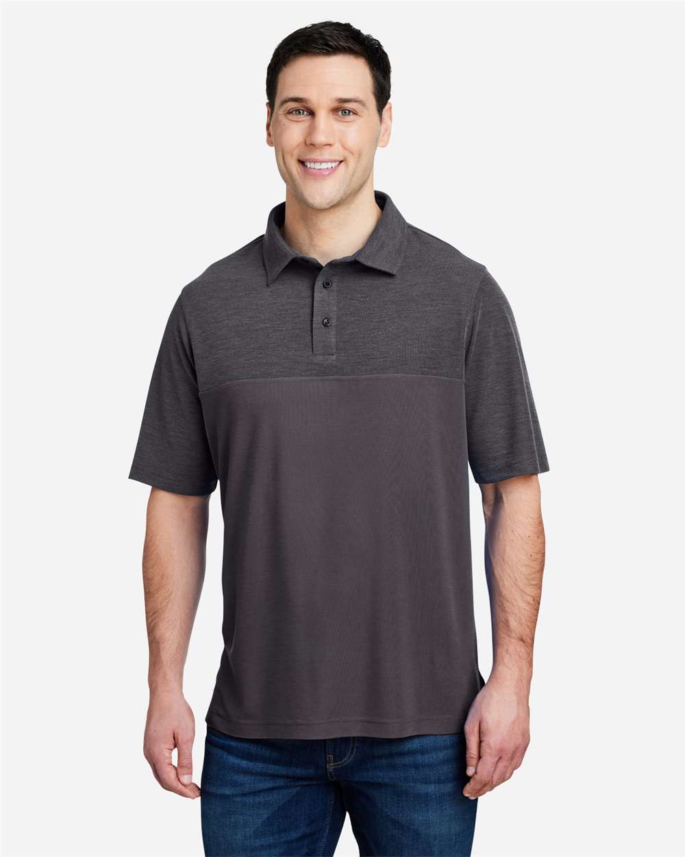 Men's Fusion ChromaSoftÂ™ Colorblock Polo