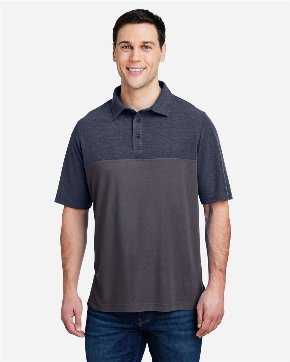 Men's Fusion ChromaSoftÂ™ Colorblock Polo