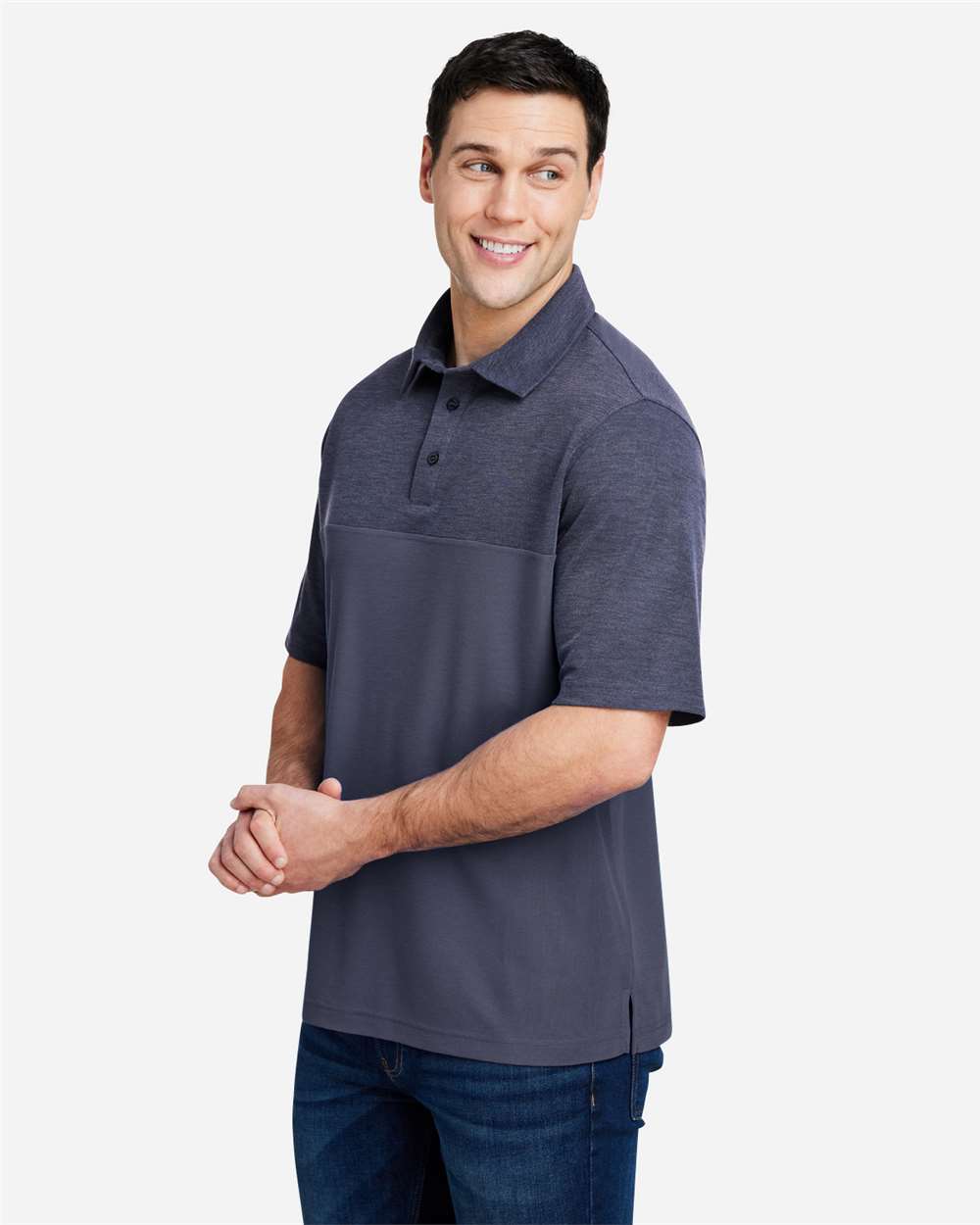 Men's Fusion ChromaSoftÂ™ Colorblock Polo