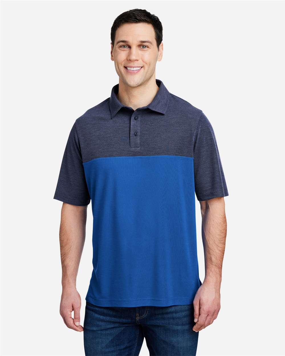 Men's Fusion ChromaSoftÂ™ Colorblock Polo