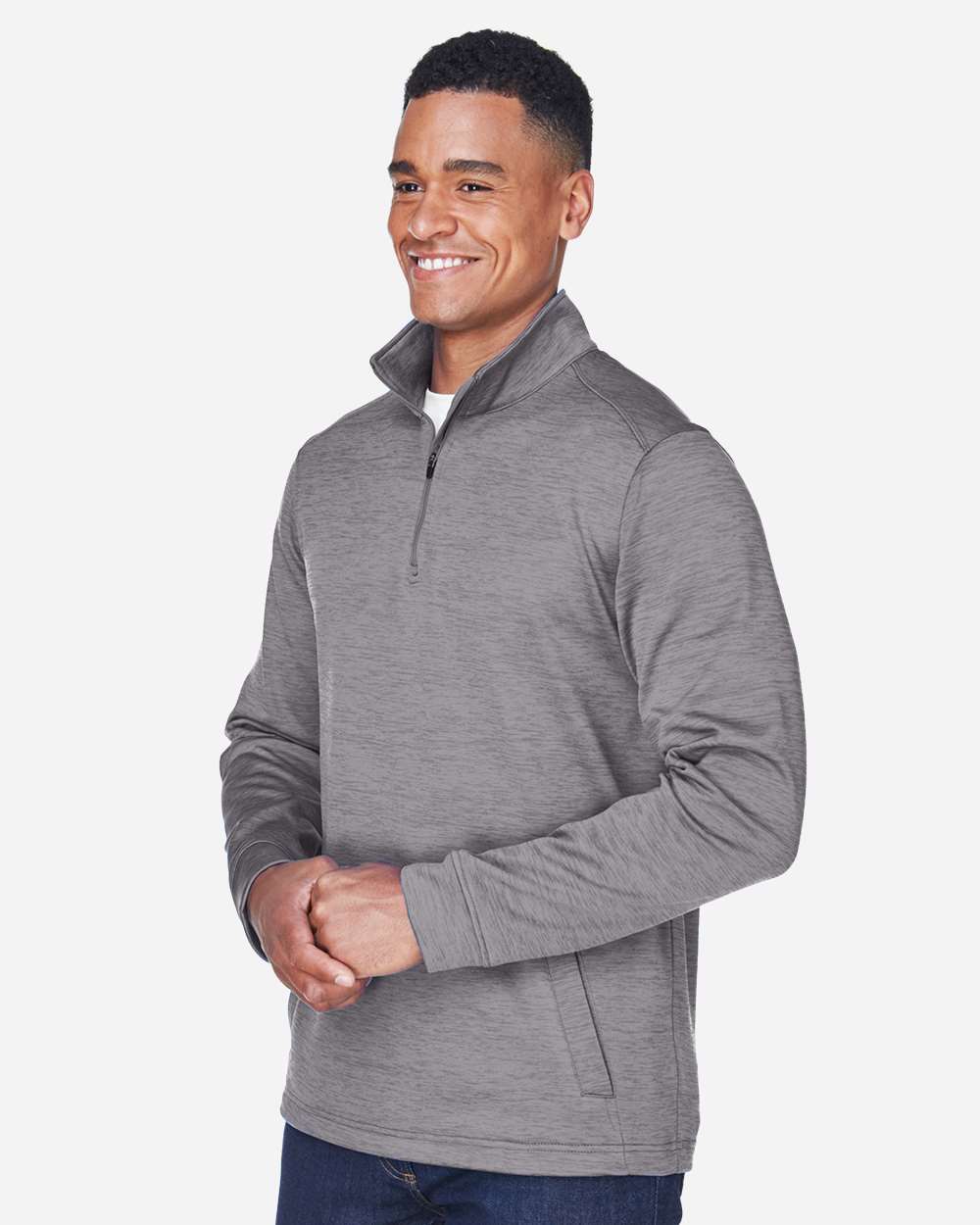 Men's Newbury MÃ©lange Fleece Quarter-Zip Pullover