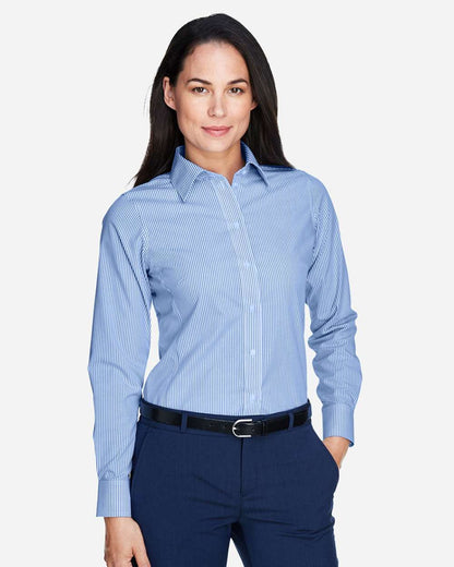 Women's Crown CollectionÂ® Banker Stripe Woven Dress Shirt
