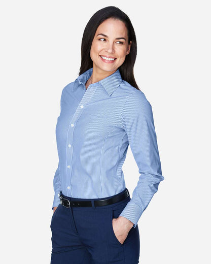 Women's Crown CollectionÂ® Banker Stripe Woven Dress Shirt